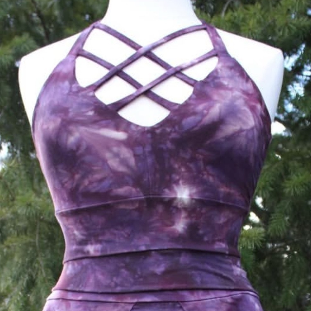 Handmade 2 piece matching tie top and asymmetrical skirt